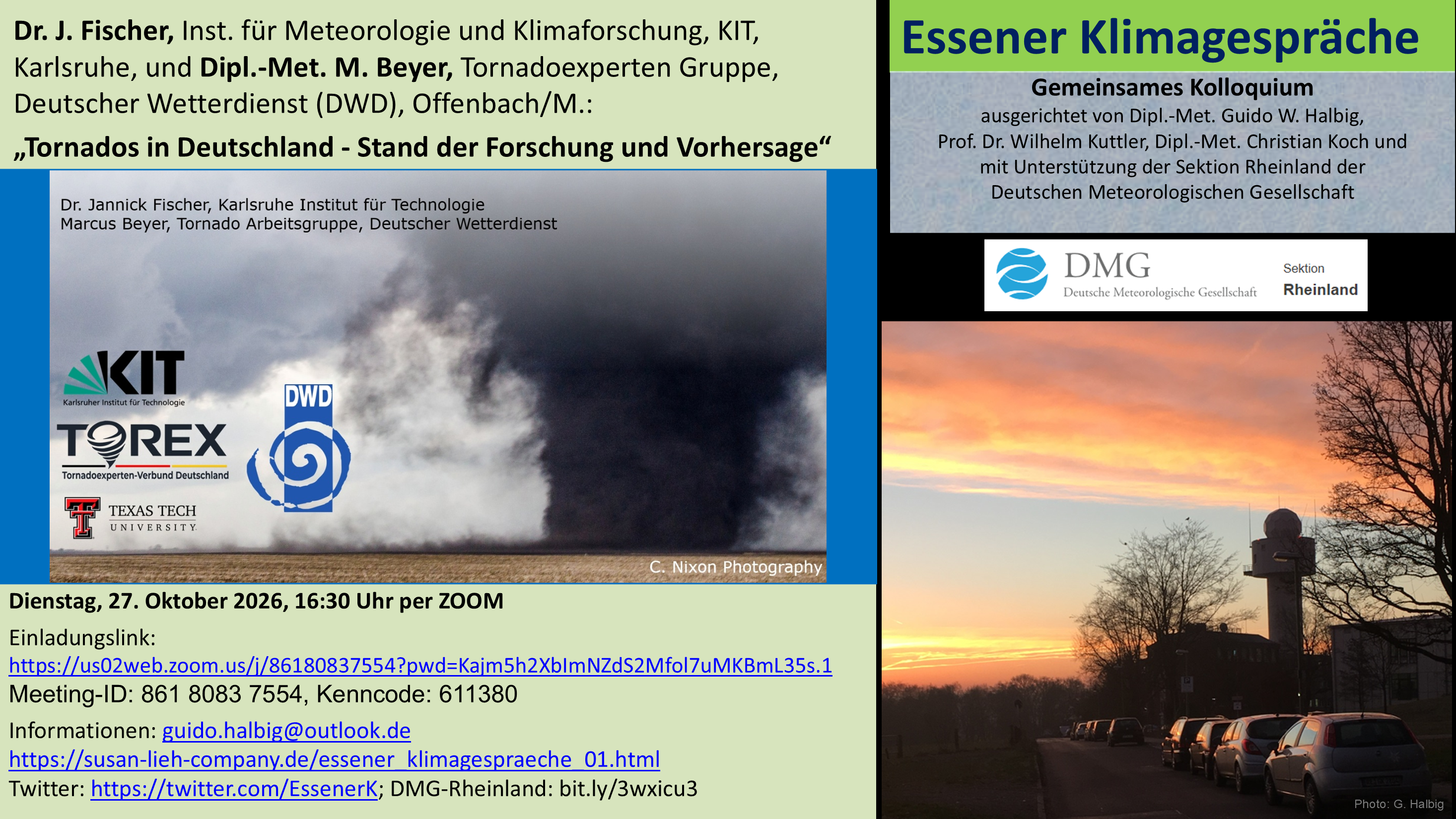 Flyer mit Zugangsdaten