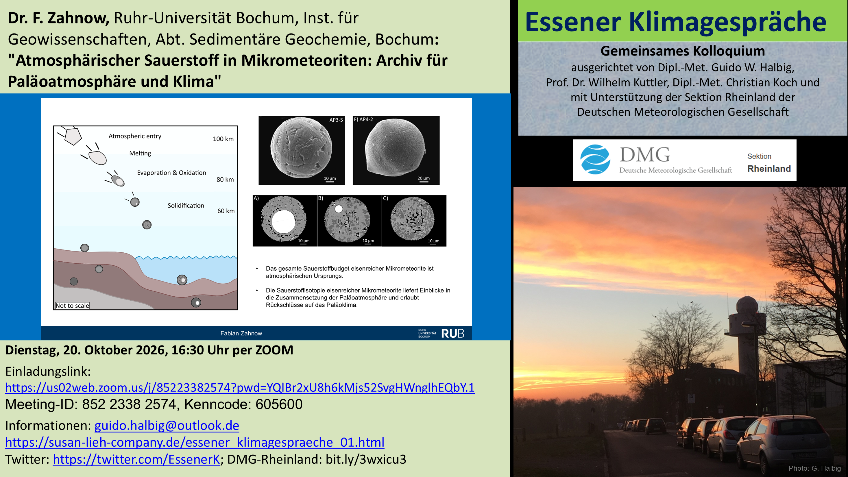 Flyer mit Zugangsdaten